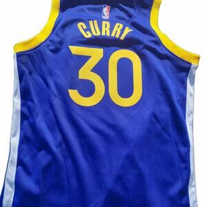 STEPHEN CURRY #30 NIKE ICON BLUE AWAY Golden State Warriors Jersey KIDS MEDIUM